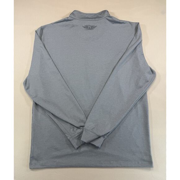 Straight Down Men’s Large Cowboys Golf Club 1/4 Zip Pullover Blue Gray Stretch - Picture 4 of 10